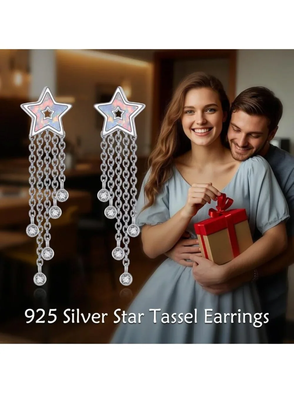 Unique 925 Sterling Silver Star Stud Earrings | Celestial Jewelry Gift for All